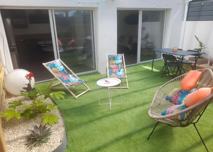 Maison 4p Jacuzzi Prive Couvert 1,6km Ocean ברם סור מר